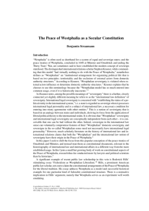 The Peace of Westphalia as a Secular Constitution