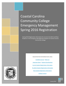 Registration Information - Coastal Carolina Community College