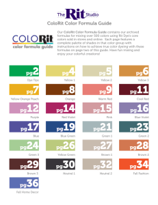 ColoRit Color Formula Guide