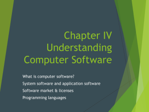 Chapter IV Understanding Computer Software