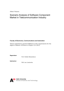 Scenario Analysis of Software Component Market in