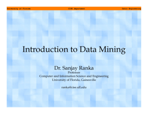 Introduction to Data Mining - Department of Computer and