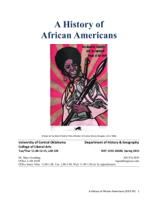 A History of African Americans - University of Central Oklahoma
