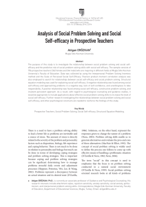 Analysis of Social Problem Solving and Social Self-efficacy