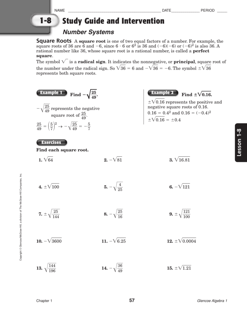 Study Guide And Intervention Number Systems Study Guide And Intervention Number Systems