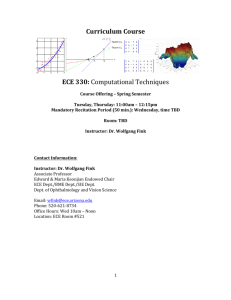 Curriculum Course ECE 330: Computational Techniques