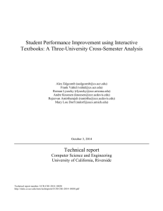 Student Performance Improvement using Interactive Textbooks: A