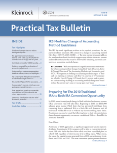 Practical Tax Bulletin