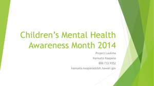 Children's Mental Health Awareness Month 2014
