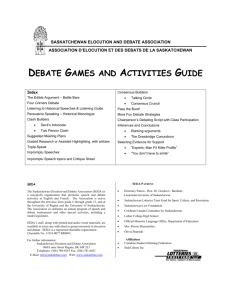 debate games and activities guide