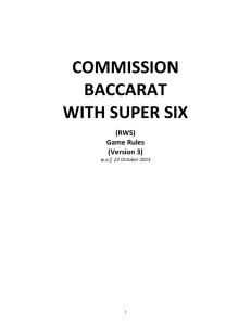 COMMISSION BACCARAT WITH SUPER SIX