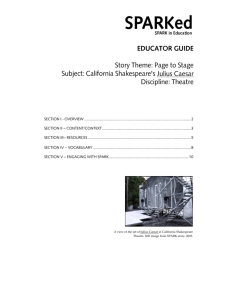 Page to Stage Subject: California Shakespeare's Julius Caesar