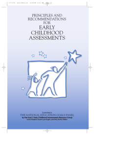 recommendations for early childhood assessments