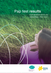 Pap test results - PapScreen Victoria