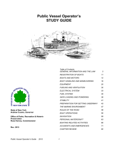 Study Guide for Public Vessel Operators License