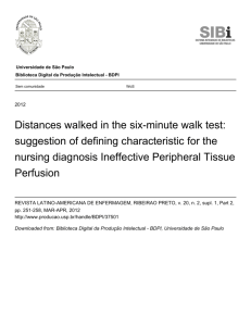 Distances walked in the six-minute walk test - BDPI USP