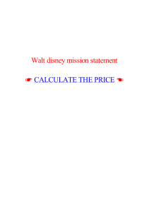 Walt disney mission statement
