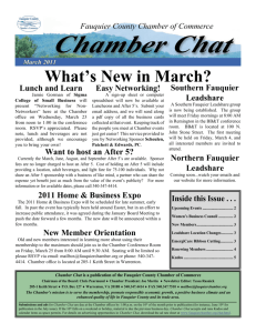 Chamber Chat - Fauquier Chamber of Commerce