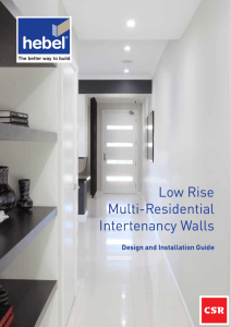 Low Rise Multi-Residential Intertenancy Walls