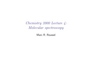 Chemistry 2000 Lecture 4: Molecular spectroscopy