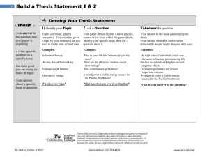 Build a Thesis Statement