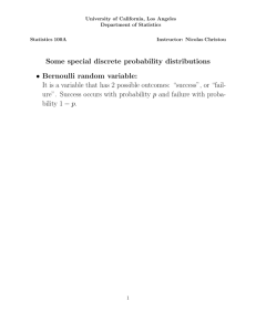 9. Discrete probability distributions.
