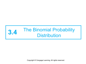The Binomial Probability Distribution
