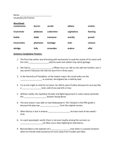 Name: Vocabulary 6a Practice Word Bank - Kris McNeela