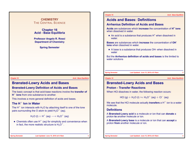 Acids And Bases Definitions Br nsted