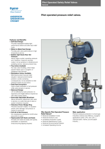 Pilot Operated Safety Relief Valves