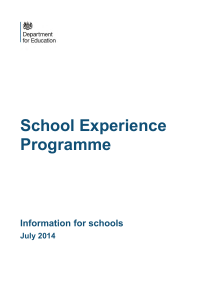 School Experience Programme