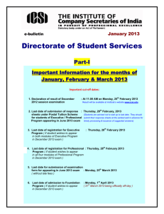 Directorate of Student Services