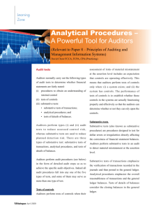 Analytical Procedures - Hong Kong Institute of Accredited