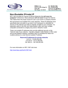 Non-Routable (Private) IP