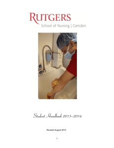Student Handbook 2015–2016 - School of Nursing