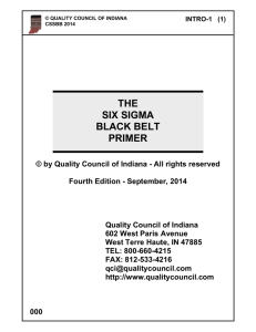 the six sigma black belt primer