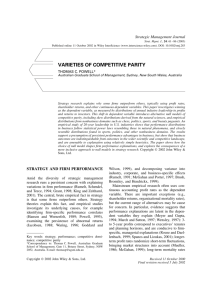 Varieties of competitive parity