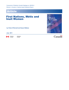 W First Nations, Métis and Inuit Women Article