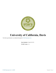 University of California, Davis STARS Snapshot