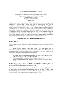 Definitions of Hydrogen Bonds - Inorganic and Physical Chemistry