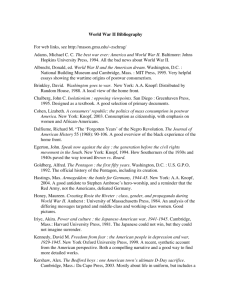 World War II Bibliography For web links, see http://mason.gmu.edu
