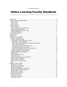 Online Learning Faculty Handbook