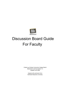 Discussion Board Guide for Faculty