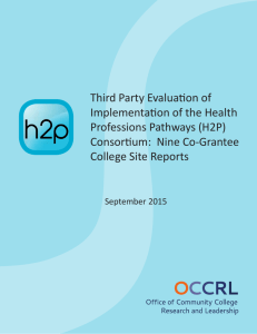 Third Party Evaluation of Implementation of the Health Professions