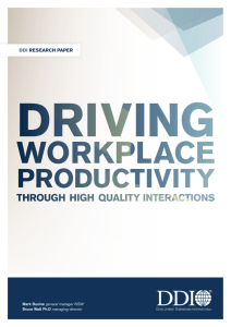 Driving Workplace Productivity through High Quality Interactions
