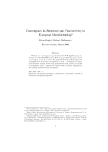 Convergence in Structure and Productivity in European