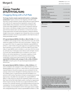 Energy Transfer (ETE/ETP/SXL/SUN): Chugging Along with a Full