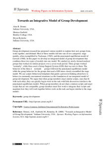 Towards an Integrative Model of Group Development