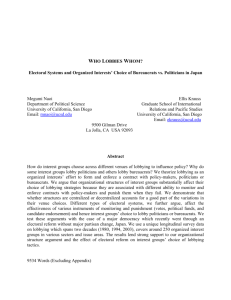 WHO LOBBIES WHOM? - Division of Social Sciences