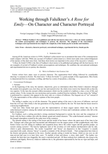 Working through Falulkner's A Rose for Emily—On Character and